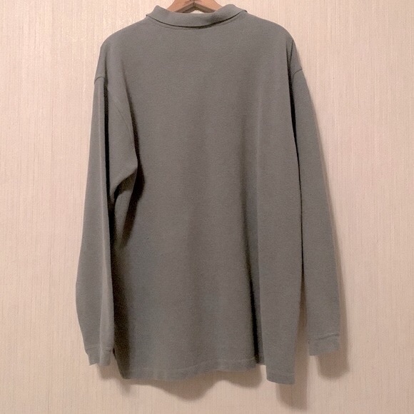 Gap Brand- Classic Men’s Long Slv Polo Shirt- Gray- Size XL Late 90s Early 2000 - Picture 11 of 11